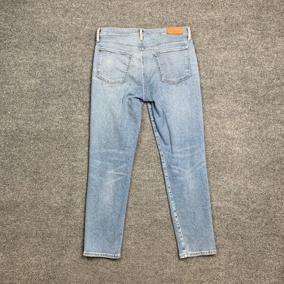 7 For All Mankind Jeans Womens 29 Denim Distressed Ankle Straight Busted Knee - Picture 7 of 12